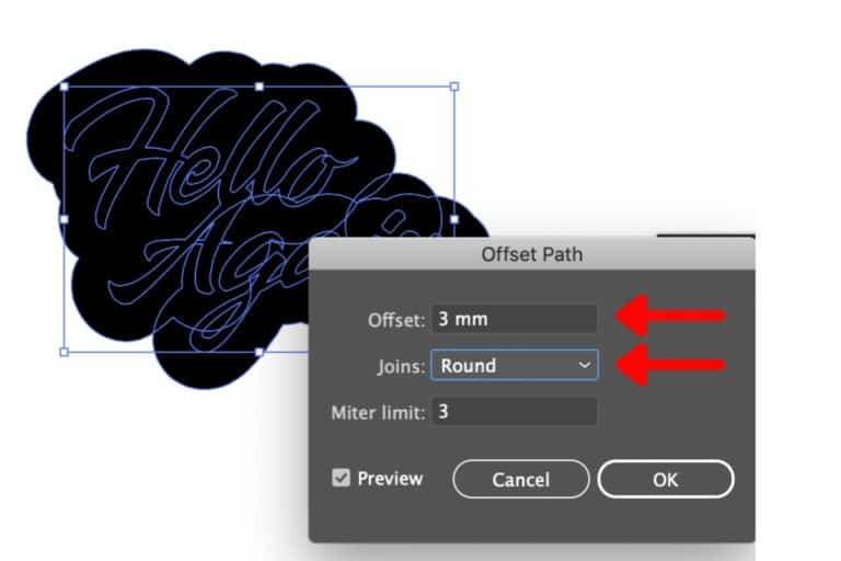Path Offset Option For Inset How To Offset Path In Illustrator